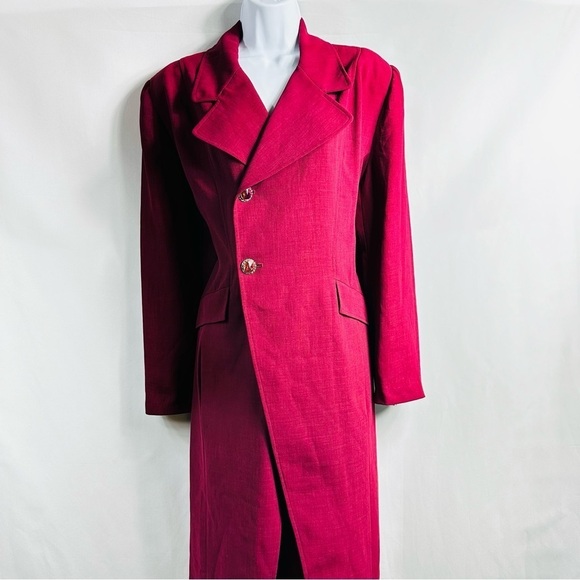 Vintage Lily & Taylor New York & Paris Women’s Sz 14 Pink Trench Coat - Picture 5 of 16